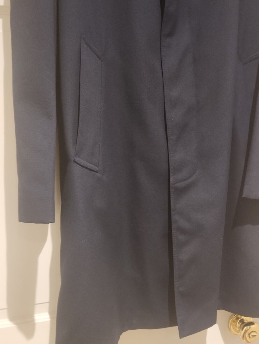 Willerby Vintage Men's Navy Long Overcoat Regent Street London - Picture 5 of 13